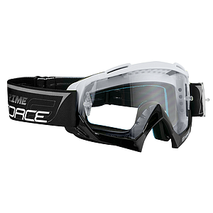 FORCE GRIME DOWNHILL GOGGLES, CLEAR LENS, BLACK-WHITE