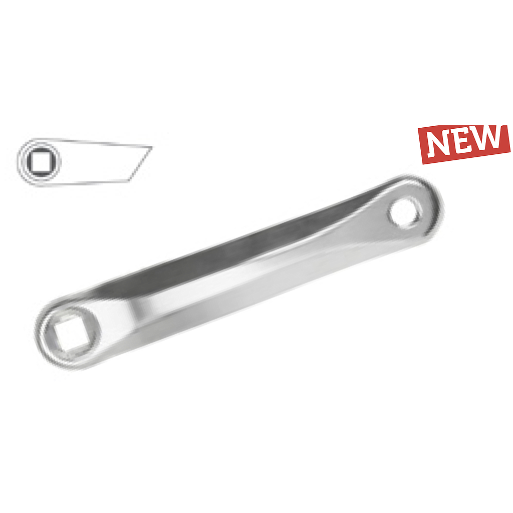 LEFT HAND SQUARE FITTING COTTERLESS CRANK POLISHED SILVER 170