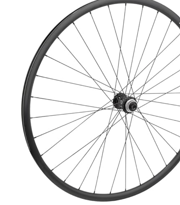 **ALLOY DISC CENTRE LOCK FRONT WHEEL D/SKIN QR BLACK 700 x 35