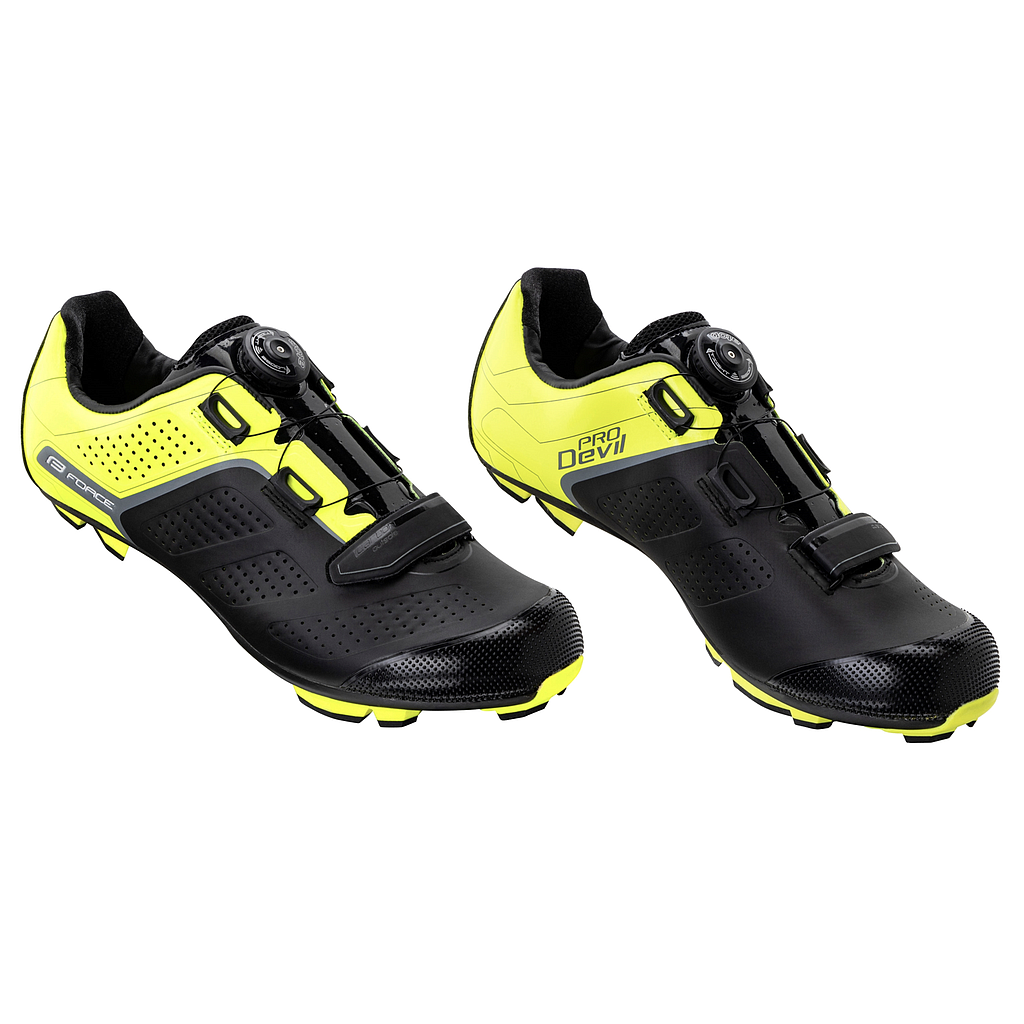 **FORCE MTB CARBON DEVIL PRO SHOES FLUO/BLACK S 43