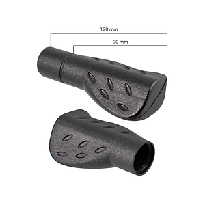 WAG SHAPED CUTTABLE HANDLEBAR GRIPS, BLACK