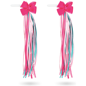 KIDS BOW HANDLEBAR STREAMERS MULTICOLOUR