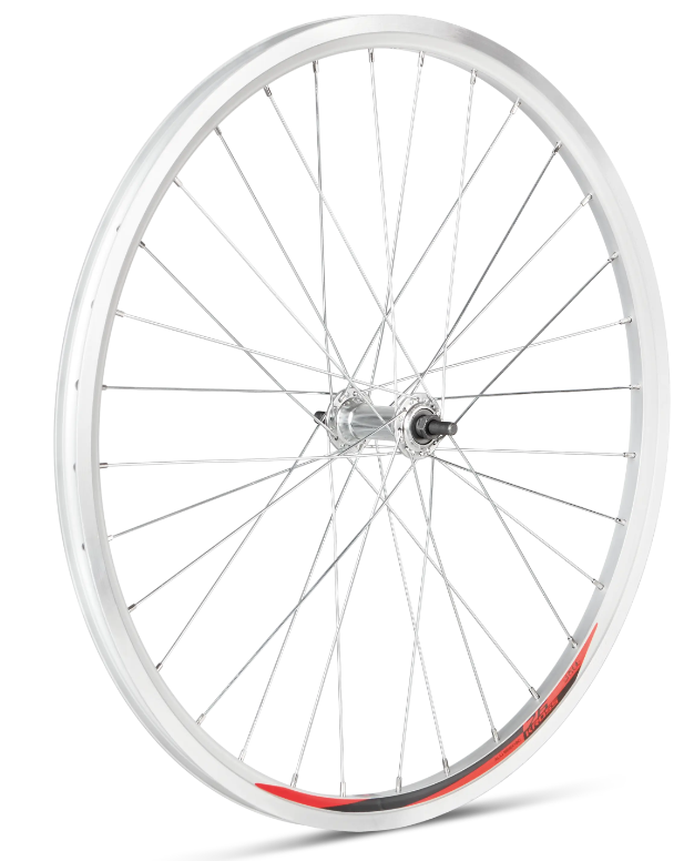 KROSS 26 X 1.75 ALLOY FRONT WHEEL SILVER  D/SKIN WALL
