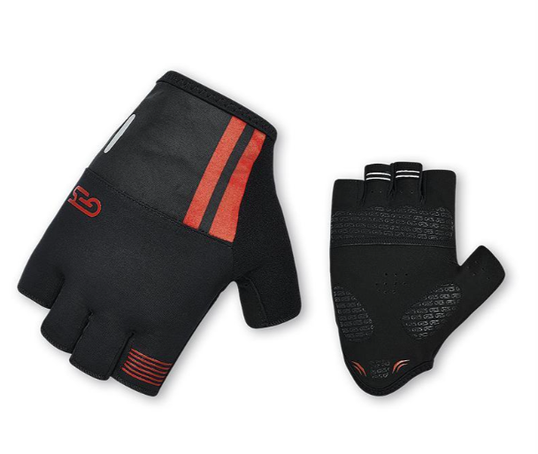 GESS COURSE MITTS M, BLACK/RED