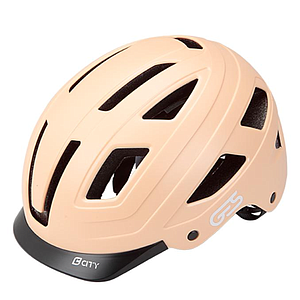 **GES CITY HELMET WITH LIGHT/ CREAM L (59-61)