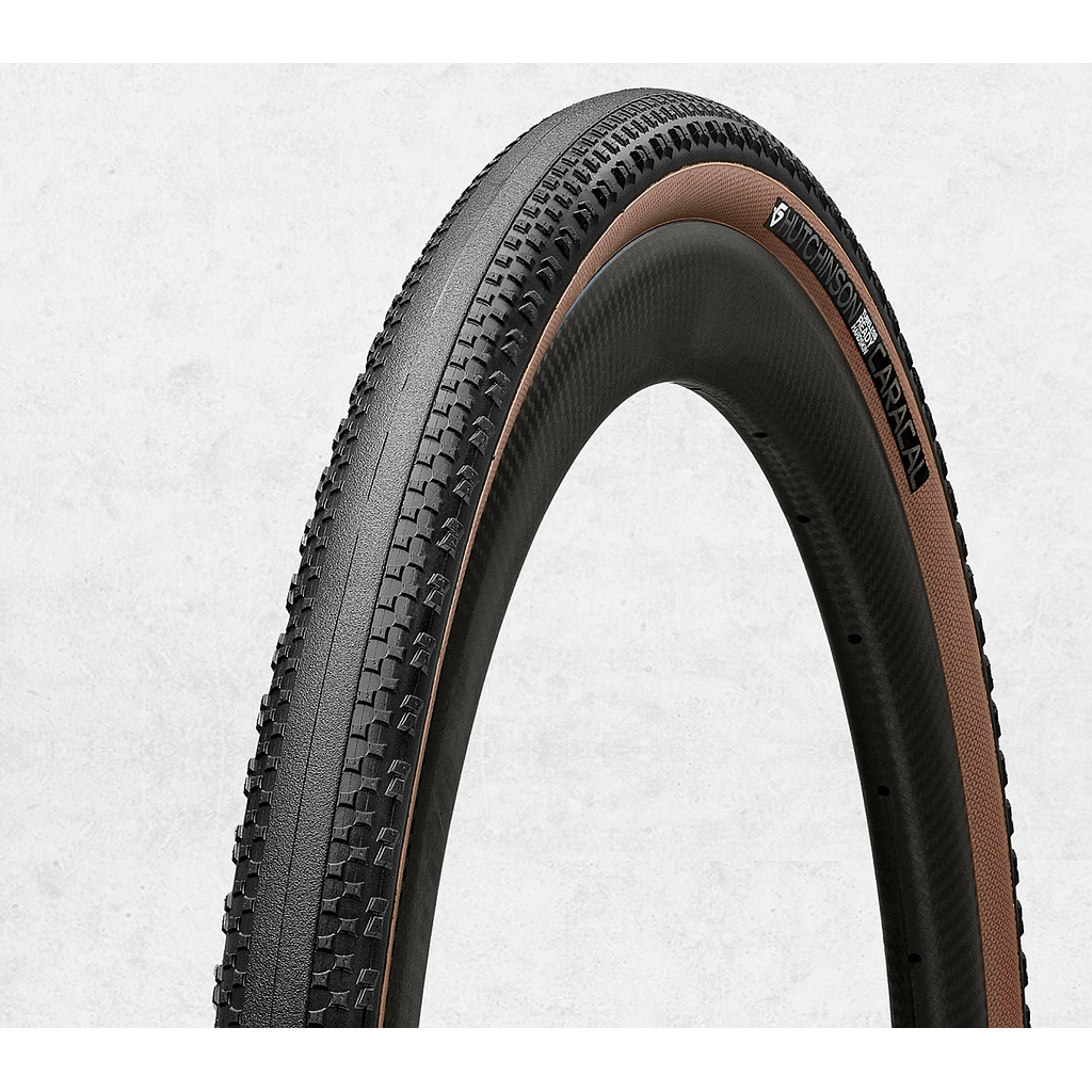 **HUTCHINSON CARACAL TUBELESS HARDSKIN TYRE 700x45C TAN WALL