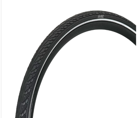 **WAG TYRE 700 X 38C E-BIKE ANTI-PUNCTURE BLACK /REFLECTIVE LINE