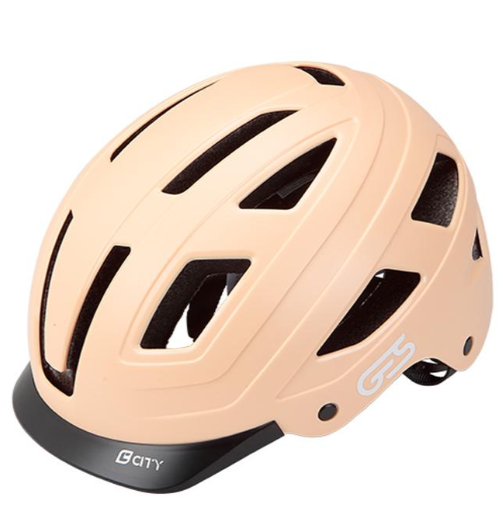 **GES CITY HELMET WITH LIGHT/ CREAM M (55-58)