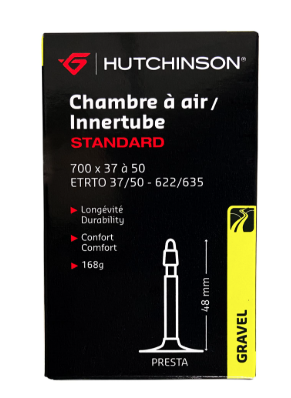 **HUTCHINSON PRESTA VALVE 60 mm GRAVEL TUBE 700 x 37-50