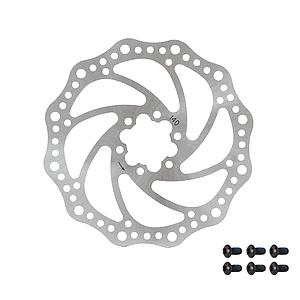 FORCE 140 MM DISC BRAKE ROTOR, 6 HOLES, SILVER