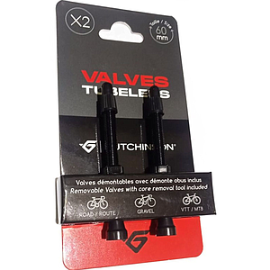 **HUTCHINSON TUBELESS VALVE SET  60 mm BLACK