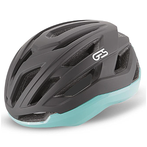 **GES HUEZ HELMET BLACK/CELESTE L (58-62)