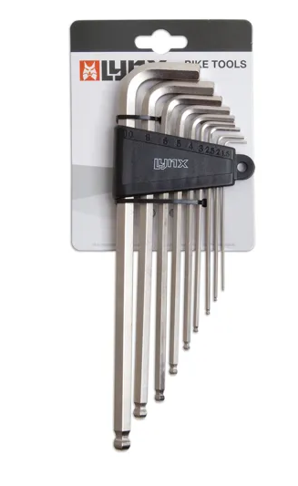 LYNX SET OF 9 ALLEN KEY WRENCHES FORCE 1,5-10MM, IN HOLDER TOOL