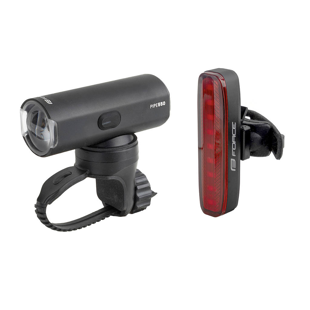 FORCE PIPE USB LIGHT SET FR 550LM RE50LM