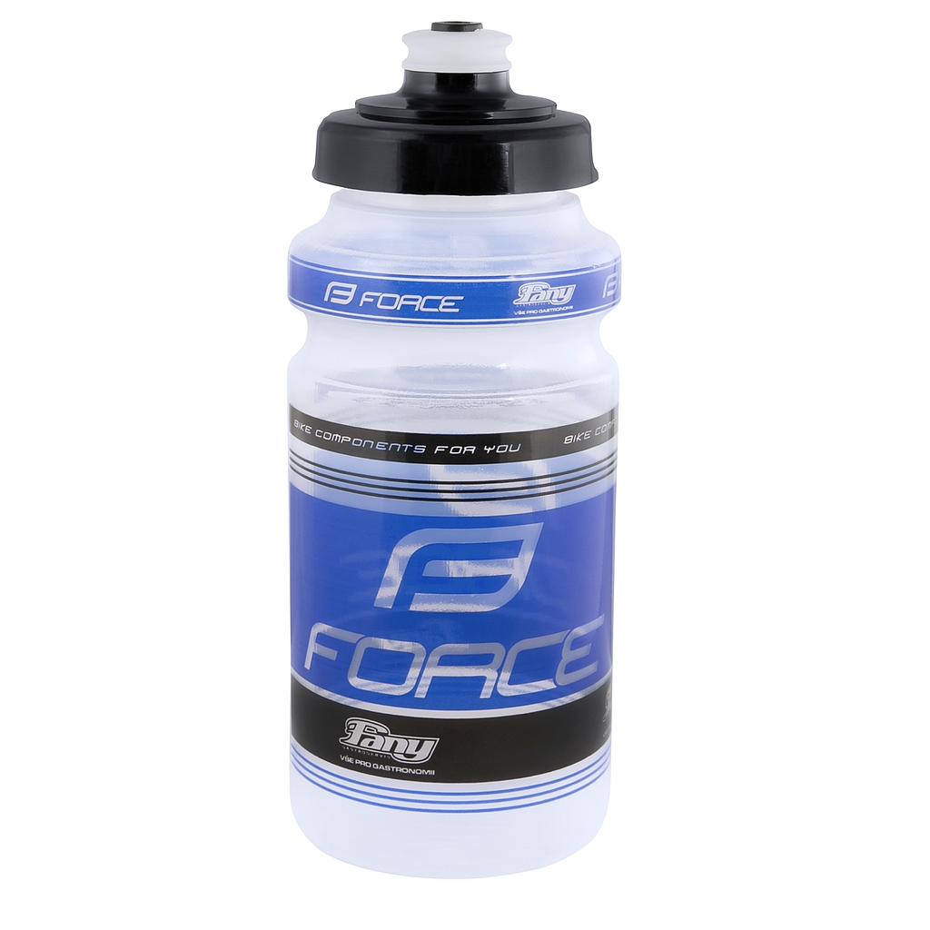 FORCE 0.5L DRINK BOTTLE TRANSPARENT BLUE