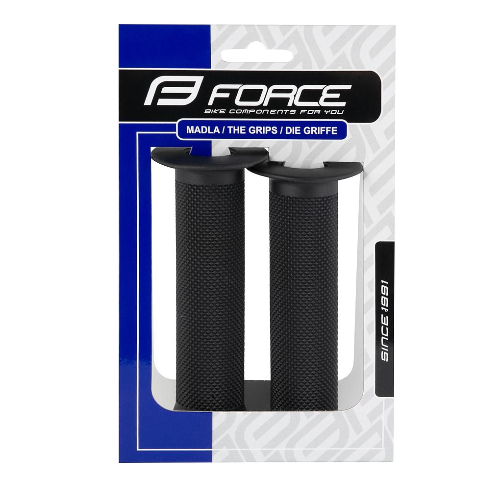 FORCE BMX130 RUBBER GRIPS, BLACK