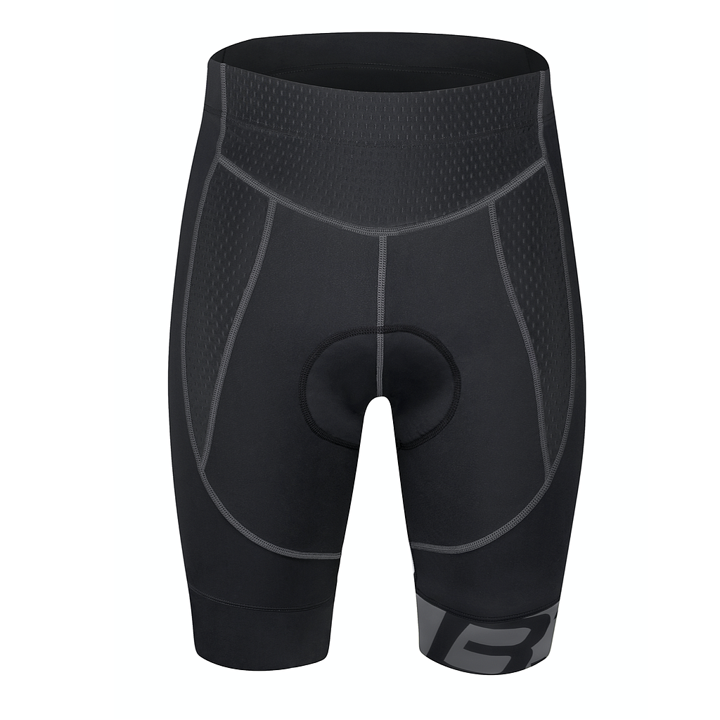 **FORCE B30 WAIST SHORTS WITH PAD,BLACK-GREY L