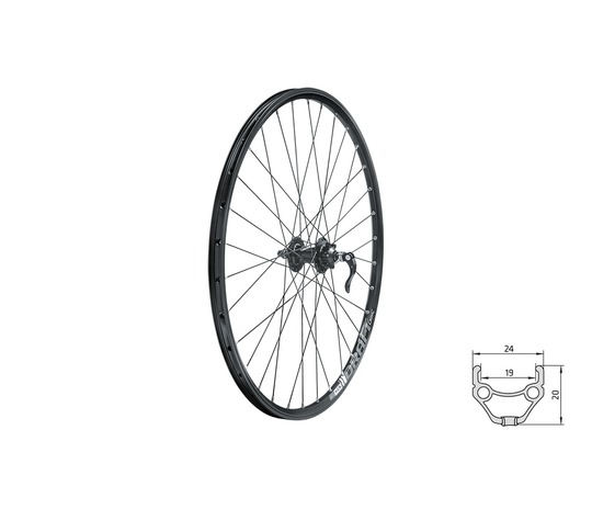 **KELLYS DRAFT DISC BRAKE  FRONT WHEEL BLACK 28/29&quot;