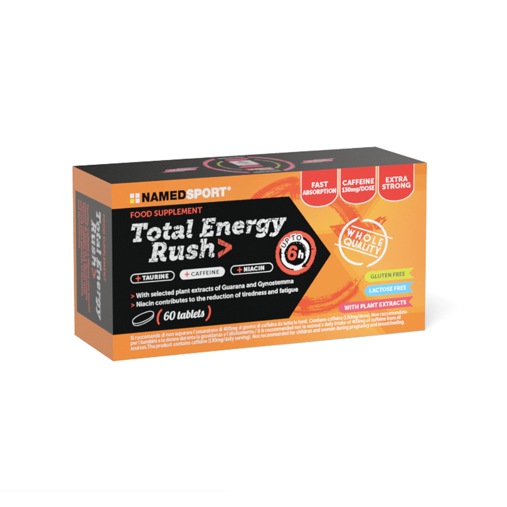 **NAMEDSPORT TOTAL ENERGY RUSH 60 TABS FOOD SUPPLEMENT