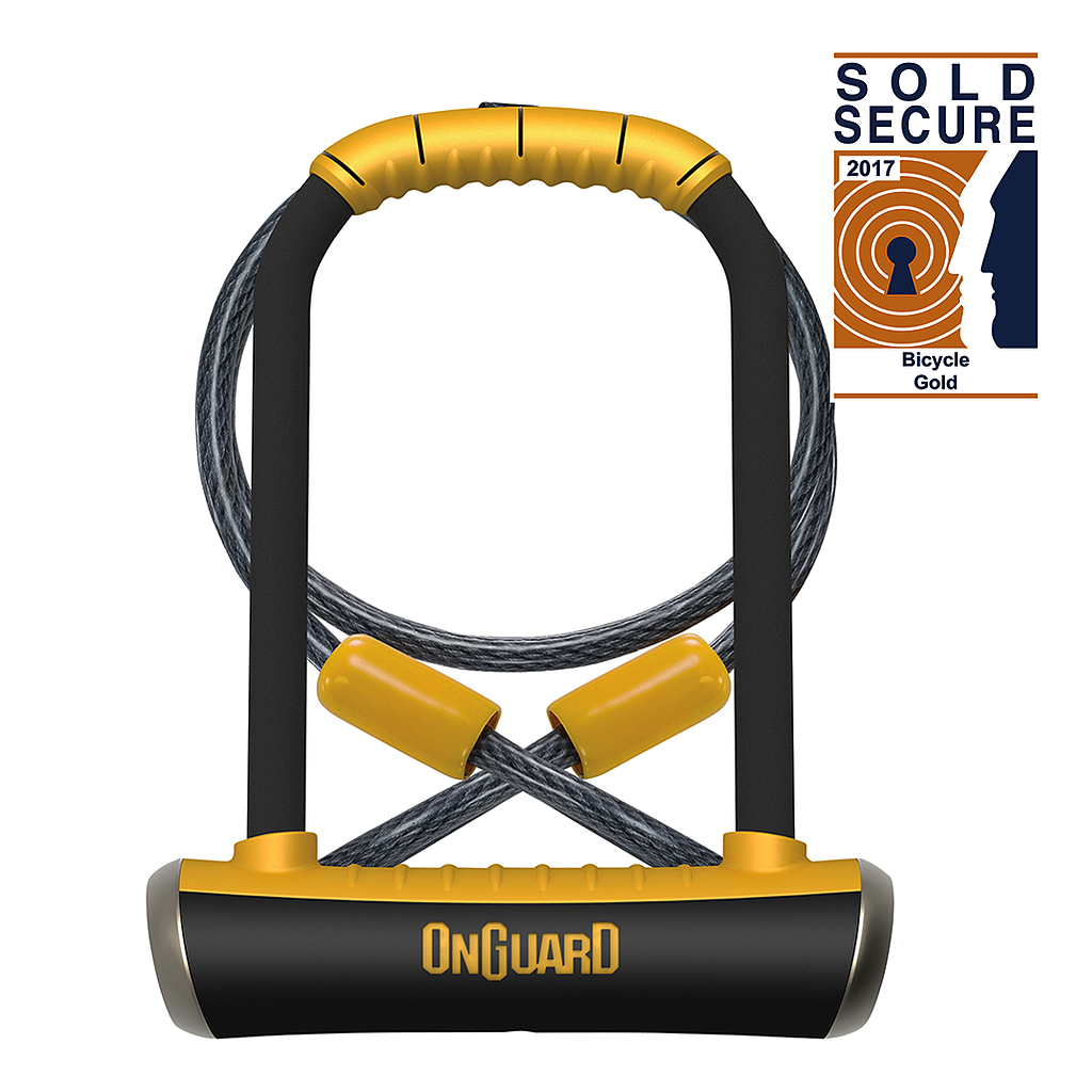 **ON GUARD PITBULL U-LOCK + CABLE  115MM x 230MM x 14MM