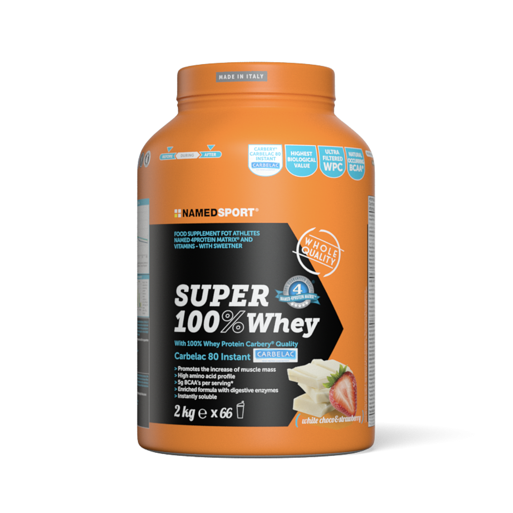 **NAMEDSPORT WHITE CHOCO &amp; STRAWBERRY SUPER 100% WHEY PROTEIN 2KG