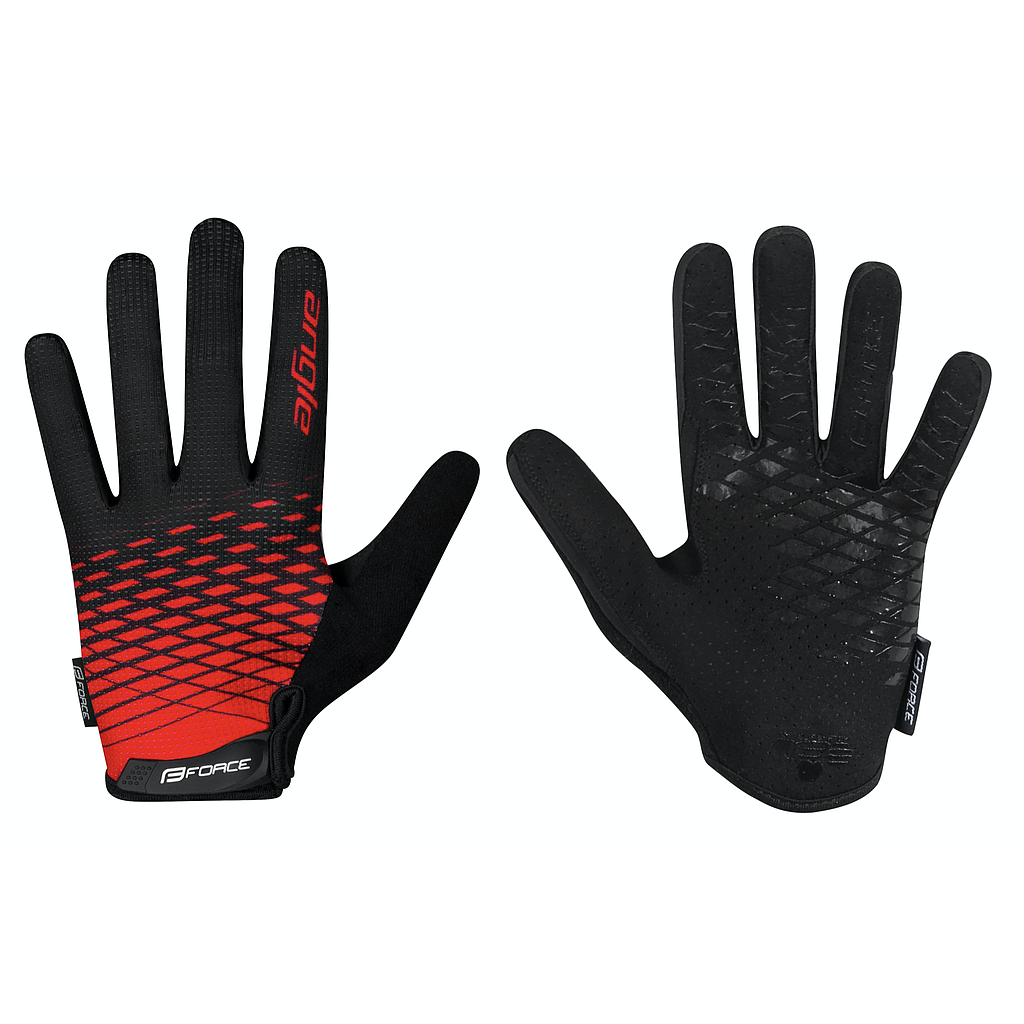 **FORCE ANGLE MTB SUMMER GLOVES SMALL BLACK/RED