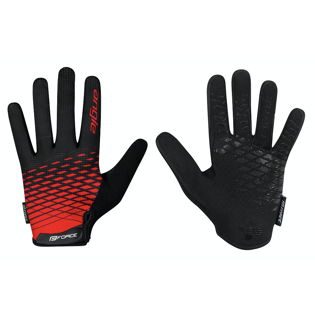 **FORCE ANGLE MTB SUMMER GLOVES MEDIUM BLACK/RED