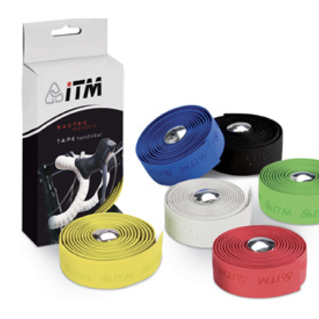 ITM CORK HANDLEBAR TAPE &amp; PLUGS BLACK