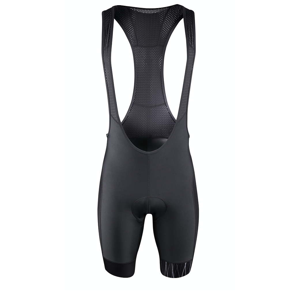 FORCE F SHINE BIBSHORTS WITH PAD, BLACK S