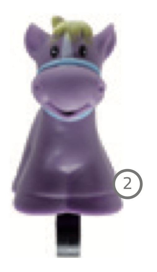 ** VIOLET HORSE BELL/HORN