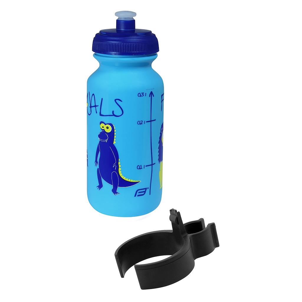 FORCE ZOO KIDS KIDS BOTTLE &amp; HOLDER BLUE 0.3L