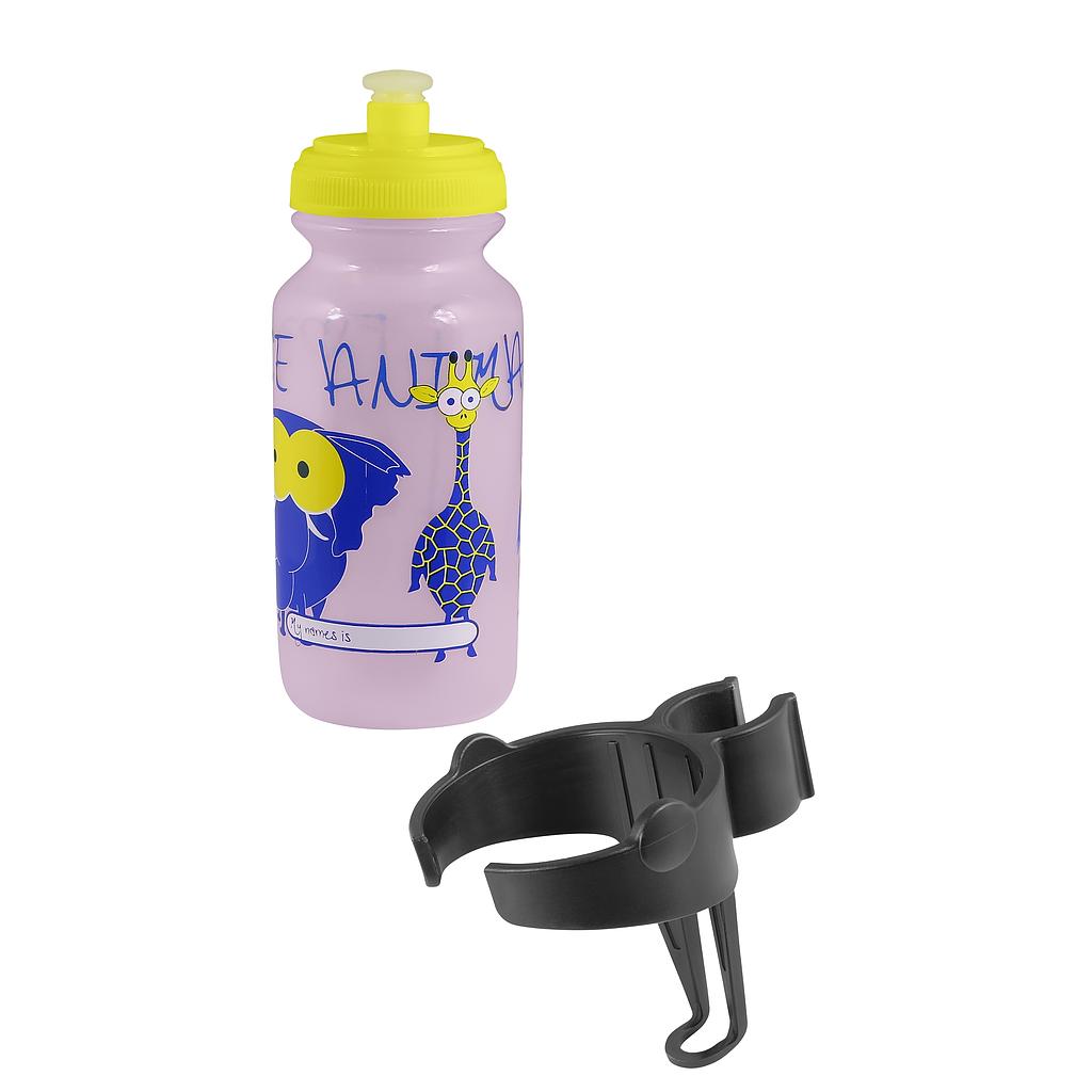 FORCE ZOO KIDS KIDS BOTTLE &amp; HOLDER PINK 0.3L