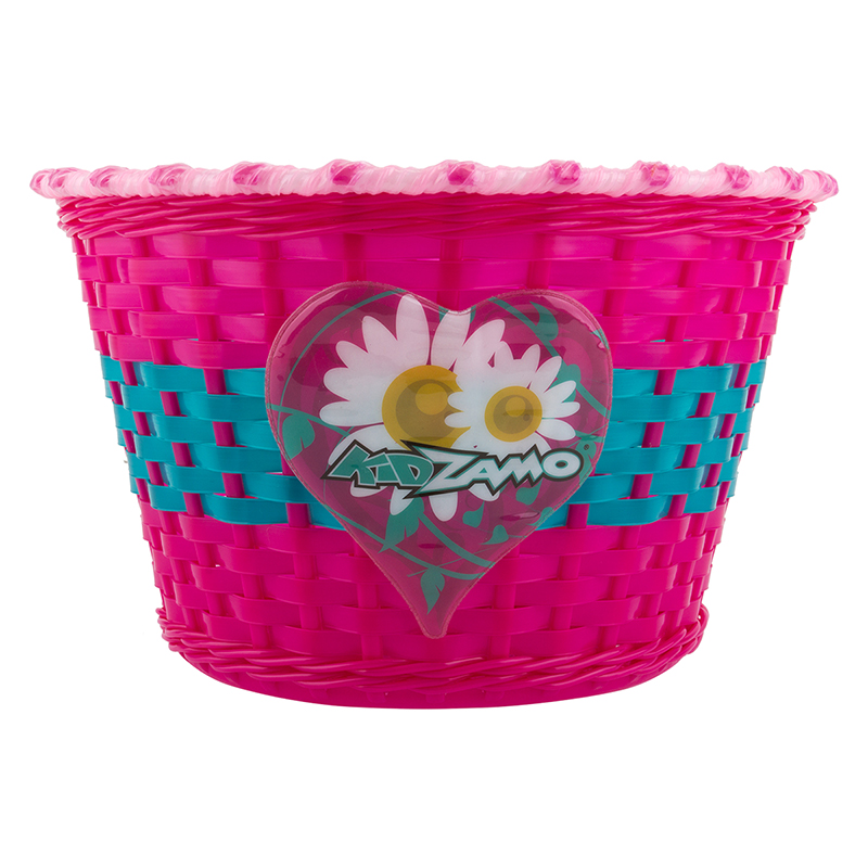 KIDZAMO JUNIOR BASKET  FLOWERS DESIGN PINK