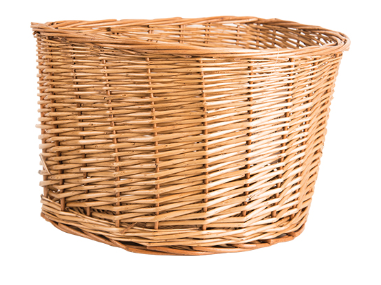 WELDTITE WICKER D-SHAPE BASKET