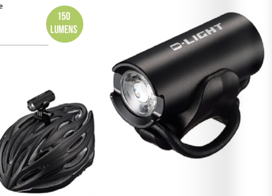 **D-LIGHT FRONT RECHARGEABLE USB LIGHT CG-120PCH-BK 3 WATT 4 FUNCTION 150 LUMENS