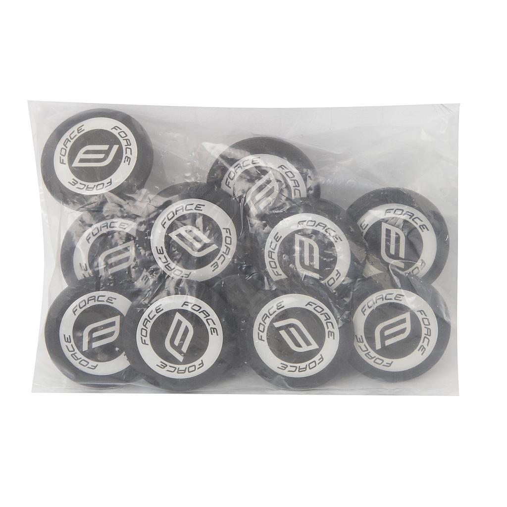 FORCE  BLACK H/BAR PLUGS (5 prs)