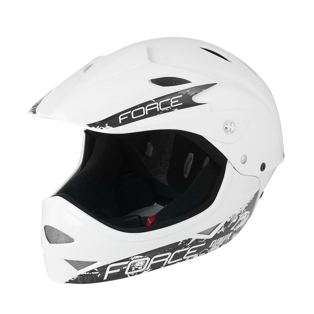 **FORCE DOWNHILL JUNIOR HELMET WHITE 54-58