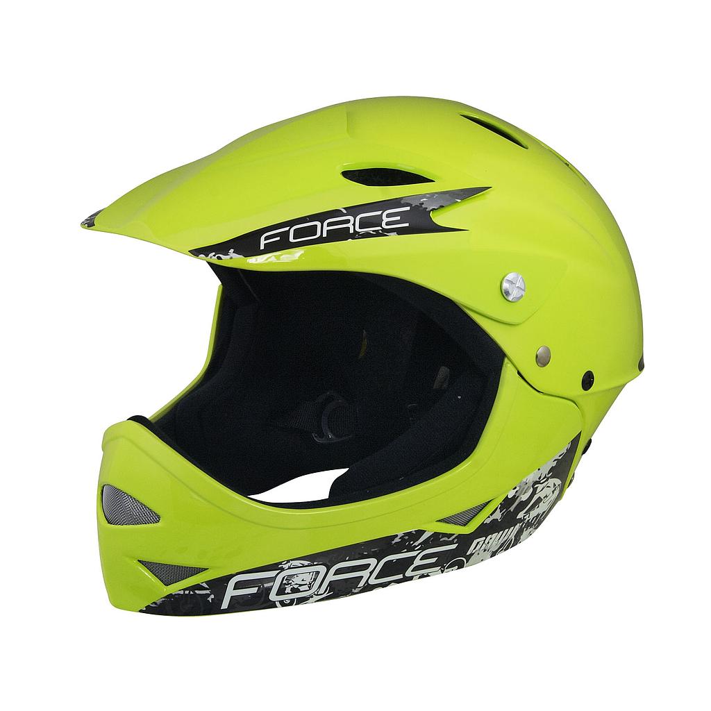 **FORCE DOWNHILL JUNIOR HELMET FLOU 54-58
