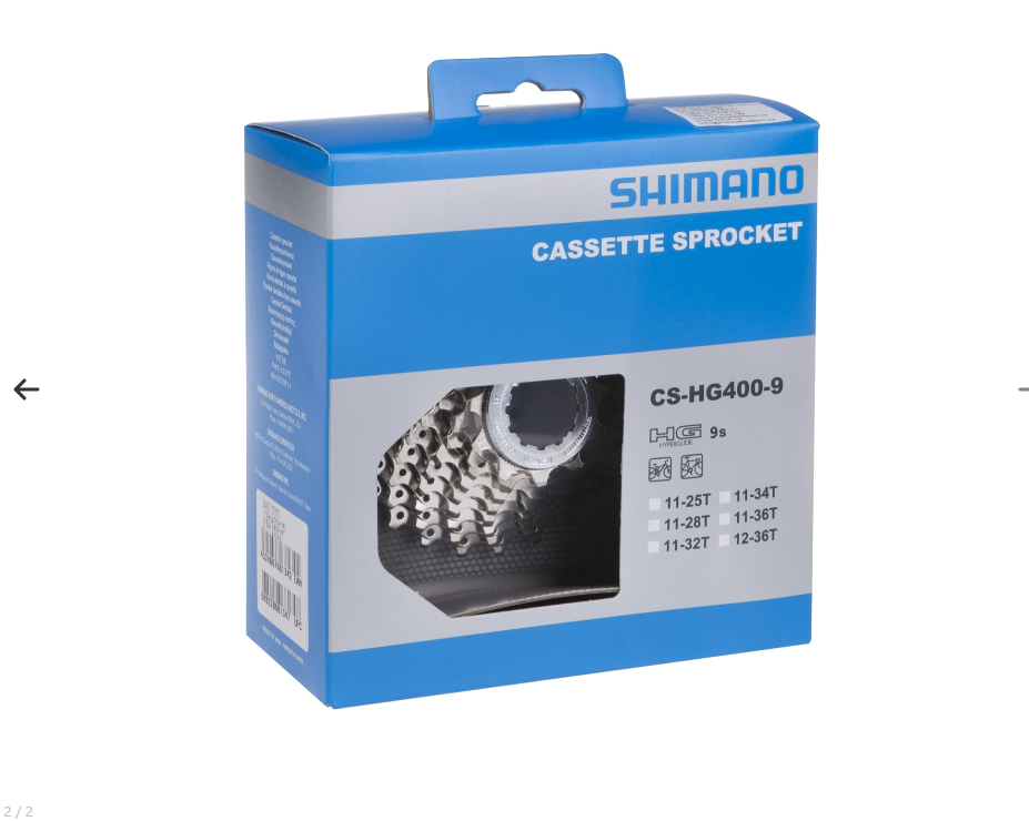 **SHIMANO 9 SPEED CASSETTE BLACK 11-25T