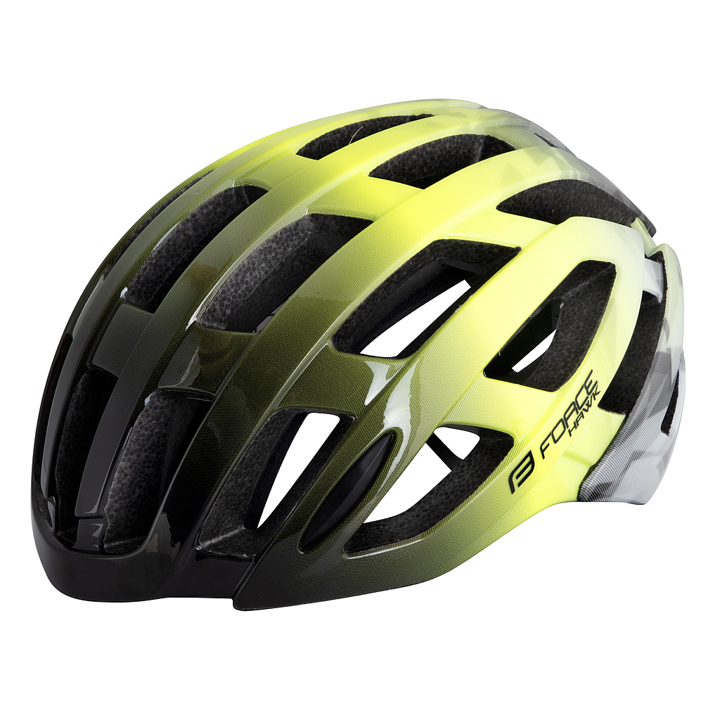 ** FORCE HAWK HELMET S-M, BLACK - FLUO