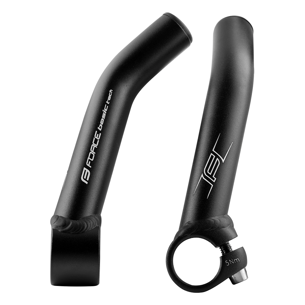 FORCE TECH BAR ENDS  AL 13 CM, MATT BLACK