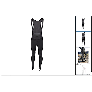 FORCE BRIGHT LADY BIBTIGHTS WITHOUT PAD BLACK XL