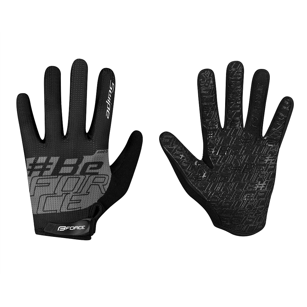 **FORCE SWIPE MTB GLOVES MEDIUM BLACK-GREY