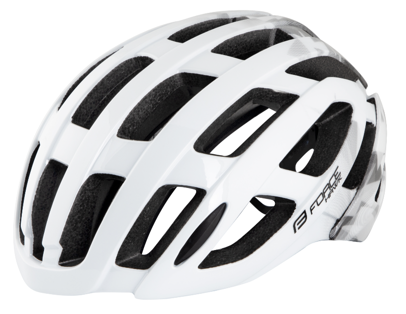 ** FORCE HAWK HELMET L-XL , WHITE - BLACK