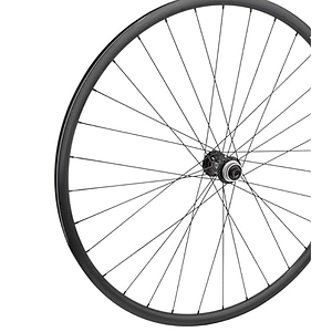 ALLOY DISC CENTRE LOCK FRONT WHEEL D/SKIN QR BLACK 700 x 35