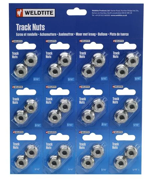 WELDTITE 9mm TRACK NUTS (1 PAIR )