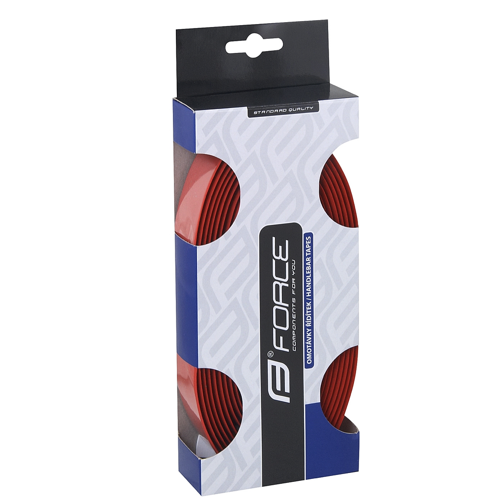 **FORCE CORK HANDLEBAR TAPE &amp; PLUGS RED