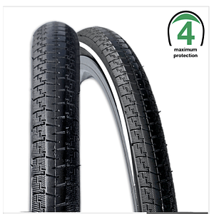 REXWAY LUCE TYRE 700 X 25C 5mm PUNCTURE PROTECTION REFLECTIVE LINE BLACK