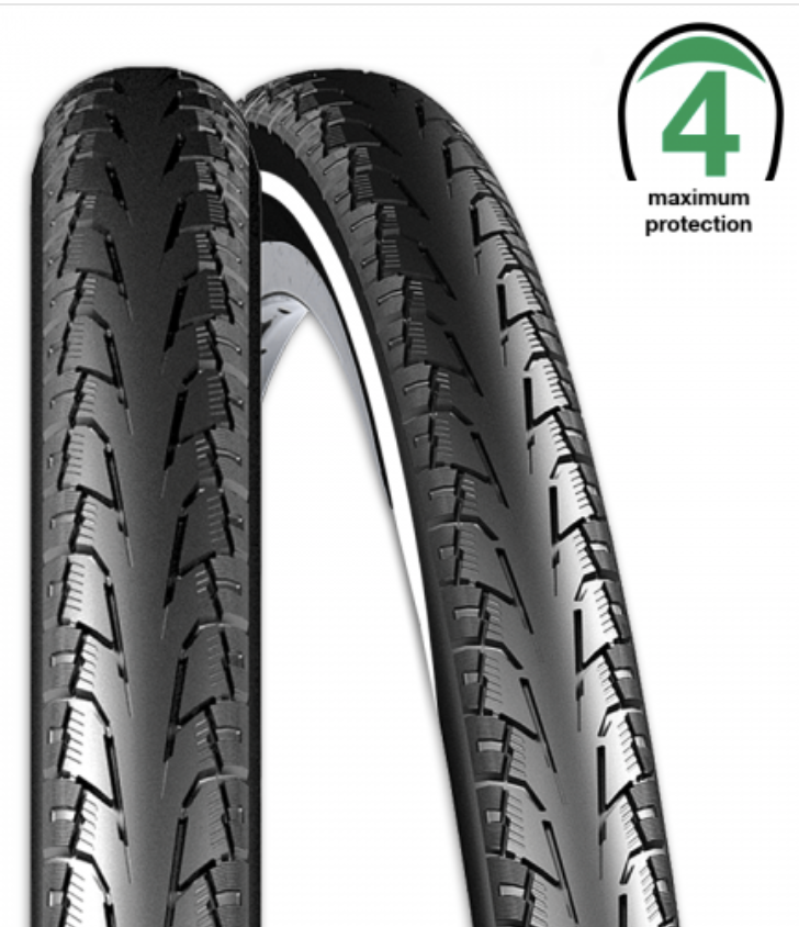 REXWAY DART TYRE 700 X 32C 5mm PUNCTURE PROTECTION REFLECTIVE LINE BLACK