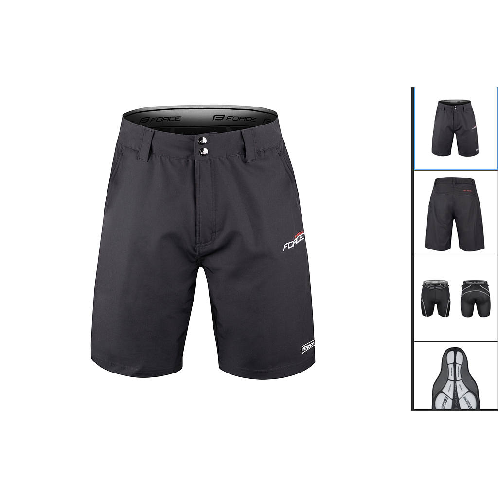 FORCE BLADE MTB SHORTS WITH SEPERATE PAD L BLACK